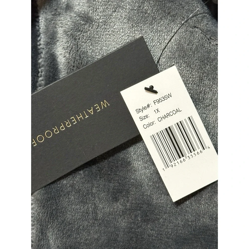 Weatherproof Cozy Sherpa Hoodie Women 1X Full Zip Gray Charcoal F9535W NWT - Picture 10 of 12
